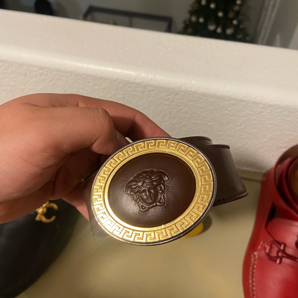 Versace Brown and Gold Belt